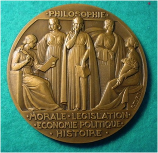 Description: Pierre Turin Philosophie Academie des Sciences Morales medal