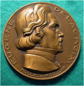 Description: Pierre Turin Eugene Delacroix medal