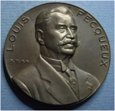 Description: Louis Pecquex, sugar manufacturer, medal by Pierre Turin
